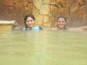 Enjoying the Hot Thermal waters in Oyacachi